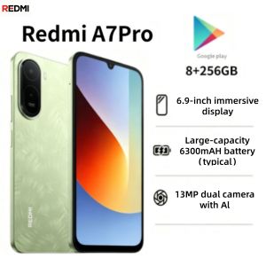 Redmi | 2026 new Redmi A7 Pro 5G Smartphone 8GB+256GB 6.9 120Hz Eye-Care Display 32MP AI Camera 6300mAh Battery IP52 HyperOS 3