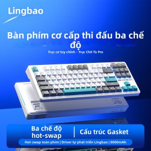 Lingbao | Bàn Phím Cơ LEOBOG K87 Pro 3 Chế Độ Hot-swap Gasket Mount Pin 10000mAh LED RGB