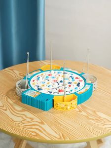 55Fish Magnetic Fishing Magnet Automatic Fishing Toy Catch Fish Early education Toy With Music
