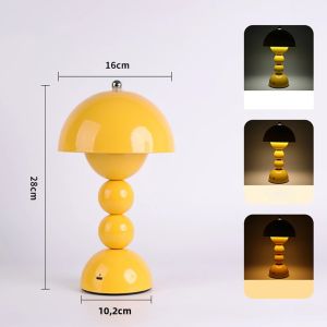 Đèn Bàn LED Bắc Âu Cảm Ứng Đèn Ngủ Đầu Giường Hình Nụ Hoa Đèn Bàn Hiện Đại Trang Trí Phòng Khách Bàn Ăn Đèn LED