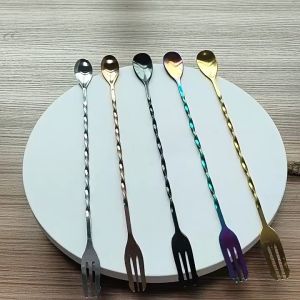 Thìa Khuấy Cocktail Họa Tiết Xoắn Ốc Dụng Cụ Pha Chế Trà GIGAHOME 376