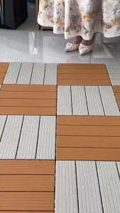 🇸🇬 <LazMall> 𝐃𝐈𝐘 Heavy Duty Wood Floor Decking WPC Outdoor Garden Decoration Floor Tiles Balcony Flooring (30cm x 30cm)