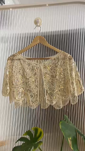 {Shipped From Manila+COD} Sequin Cape Shawl for Women - Sparkly Cover Up for Christmas Party Wedding Prom & Evening Dress | Glamorous Cardigan