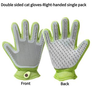 1Pcs Pet Grooming Double-sided Gloves Design Hairbrush Removal Cat Grooming Hair Removal Pet Cleaning Hound Glove Pet Supplies