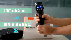 Massage Gun for Deep Tissue USB Handheld Electric Massager LCD Display 4 Massage Heads 99 Speeds Muscle Massager Professional Grade Fascia Gun Included Storage Box