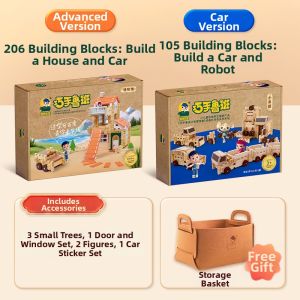 ZHIHUIBAOHE | Interlocking Wooden Blocks Brain Training Toys