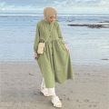 TUNIK POLOS RAYON WARNA HIJAU SAGE IMUT MANIS. 