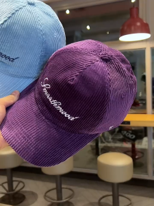 พร้อมส่ง หมวกแก๊ปสไตล์เกาหลี  ผ้าลูกฟูกMaa มี 5 สี