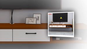 Kệ tivi treo tường bằng gỗ MDF tối ưu hóa không gian kệ trang trí tivi KTV301A