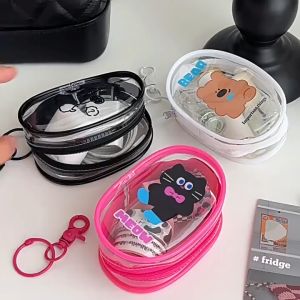 BF-C1252 Kotak Penyimpanan Kabel Data Transparan Pouch Mini Travel Organizer Serbaguna / Dompet Mini