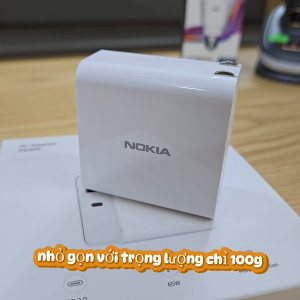 Củ Sạc Nhanh Nokia Chính Hãng 65W – 2 Cổng PD & QC 3.0 Sạc Nhanh Laptop iPhone Android Công Nghệ An Toàn