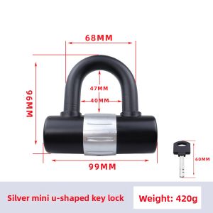 1 Pcs Heavy Duty U Lock For Electric Vehicle Mountain Bike C Level Anti Theft Padlock Waterproof Anti Hydraulic Shear Security