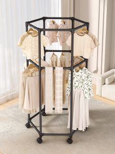 XUNHUAI | Rotating Pull-Out Hexagonal Clothes Drying Rack