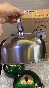 Teko Bunyi Stainless Steel Whistling Kettle Warna Cerah Teko Air Stainless Steel Peluit Warna-warni