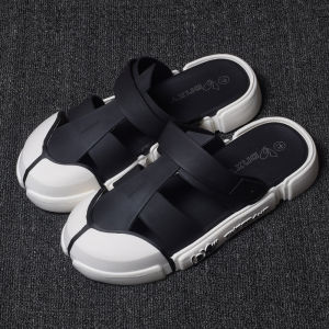 Mens Summer Outdoor Slip-On Anti-Slip Comfortable Soft Bottom Sports Sandals Trendy Two-Way Beach Slippers Breathable Casual Clogs