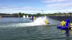 SPEEDS Pelampung Kincir Air 165cm Water Aerator Kolam Ikan Tambak Bahan HDPE Kincir Apung Danau