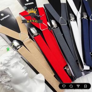 Dây đai chữ Y nam KING caravat 4 kẹp 2.5cm dây đeo quần co giãn chắc chắn sang trọng lịch lãm M08