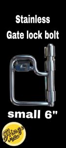 Heavy duty GATE LOCK Stainless BARREL BOLT FOR GATE (STAINLESS #304)  SOLID