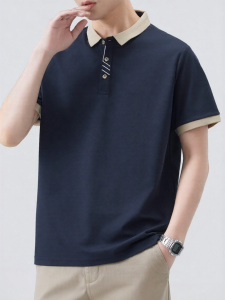 Wood soon | Trendy Vintage Summer Colorblock Polo Shirt