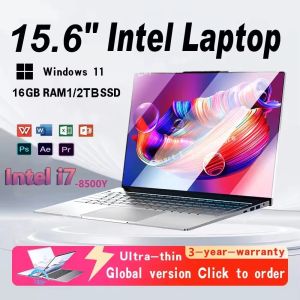 [Microsoft Office Preinstalled] 15.6 Intel Core i7 8500Y Laptop High Performance Learning Design Office Games Student Handheld Windows 11 Pro 16GB Memory 2TB SSD i7 Laptop Fingerprint Unlock