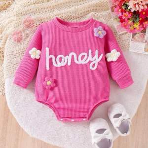 [0-2th] BAJU BAYI PEREMPUAN NEW BORN ROMPER JUMPER BABY (HONEY PINK)