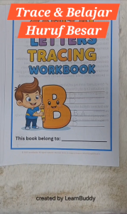 Hardcopy Printed Worksheet Capital Alphabet Letter Tracing  | Preschool Handwriting Kids Ages 3–6