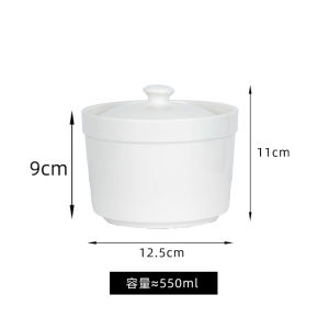 Hotel Stewing out of Water Ceramic Slow Cooker Household Desserts Bowl with Cover Shaxian Snack Steaming Soup Steamed Egg Custard Birds Nest Small Stew Pot Slow Cooker