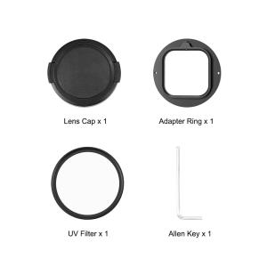 PULUZ | PULUZ 52mm UV Filter Adapter Set For Insta360 Ace Pro 2 Sports Camera 52mm UV Lens Filter & Adapter Ring & Lens Cap & Allen Key