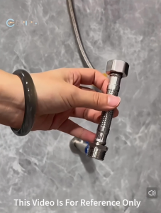 GRIPO Premium 304 Stainless Braided Flexible Extension Hose 1/2" + Extend Short Water Supply Pipe