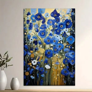 Beautiful Blue Garden Abstract Flowers Scene Jigsaw Puzzle 500/1000/1200/2000PCS Mindful Game Stress Relief Decor Gift