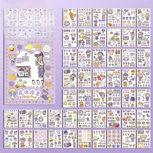 ชุดสติ๊กเกอร์ตกแต่งบันทึกมือ DIY กว่า 100 แผ่น ไม่ซ้ำกัน ไม่ต้องตัด วัสดุอุปกรณ์ตกแต่ง ลายดอกไม้เล็ก กันน้ำ สำหรับผู้หญิง