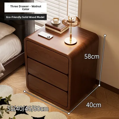 ZHUSHANXIA | Simple Storage Bedside Cabinet in Mid-century Style