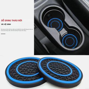 2 Chiếc Chống Trơn Trượt Ô Tô Cốc Thảm Bền Chống Thấm Nước Coaster Chống Bụi Bảo Vệ Miếng Lót Nội Thất Ô Tô Phụ Kiện