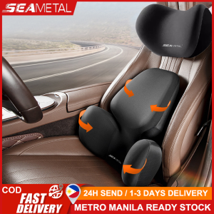 SEAMETAL Car Seat Pillow Lumbar Support Auto Neck Waist Support Removable Washable Universal