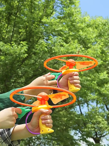 [2026 NEW ARRIVAL] Mideer LED Pull String Flying Propeller Launcher Toy