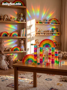 babyfun.edu | Translucent Acrylic Building Blocks Creative Fine Motor Skills Toy
