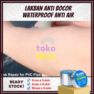 LAKBAN ANTI BOCOR ALUMINIUM FOIL WATERPROOF TAPE PEREKAT ANTI AIR TAHAN PANAS UNTUK TAMBAL EMBER KOLAM AQUARIUM PIPA BOCOR SENG ATAP GENTING DINDING ASPAL SERBAGUNA