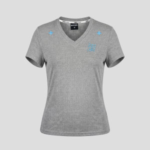 Hollow Texture V-neck Short Sleeve T-shirt