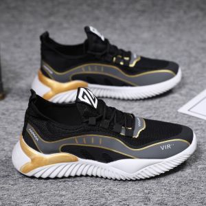 Mens Summer Breathable Mesh Anti-Odor Thin Slip-On Walking Travel Casual Sports Trendy Net Shoes Glideshark Xiangsha Pure Color
