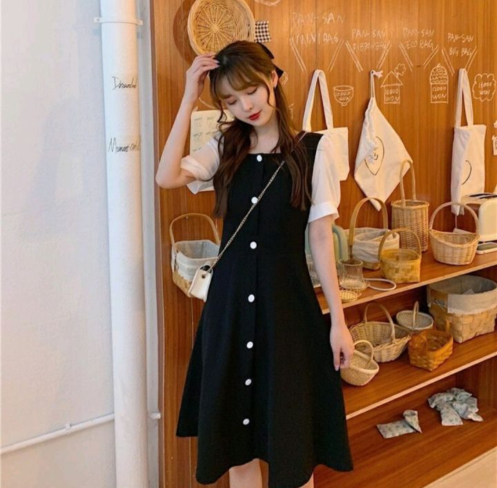 Midi dress korean style sale