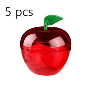 Christmas Boxes 5/10Pcs Candy Boxes Party Apples Treat Gift Filled Apple Fillable Holiday Plastic Decoration Containers Ornament