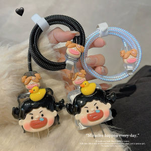 1Set Cartoon Ugly Doll Phone Charger Protective Case for iPhone