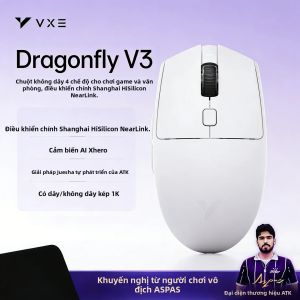 Chuột Chơi Game ATK VXE Dragonfly V3 PRO 2.4G Không Dây Cảm Biến PAW3395SE Sạc Lại Được Nhẹ Thiết Kế Công Thái Học Dành Cho Esports 6 Nút Bấm
