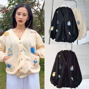 PARIROO CARDIGAN SWEATER MOTIF PLANET SPACE ASTRO BAHAN PREMIUM FLEECE / CARDIGAN WANITA KOREAN STYLE TERBARU KEKINIAN
