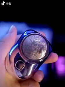 (COD) Alat Cukur Kumis Jenggot Bulat Elektrik Mini Shaver Multifungsi