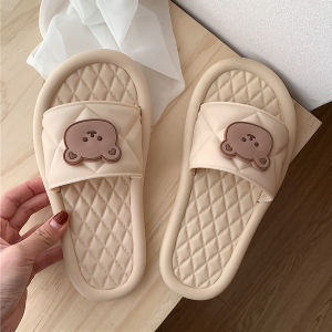 Dép Nữ Mùa Hè Phòng Tắm Nhà Tắm Dùng Trong Nhà Chống Trượt Đế Mềm Hoạt Hình Dễ Thương Sinh Viên Ký Túc Xá Dép Lê PVC Phong Cách Hàn Quốc