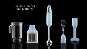 SMEG 50s Retro Style Hand Blender Set - Red