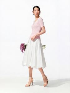 Vero Moda | Chân Váy Xòe Hoa Mới Thời Trang Thu Đẳng Cấp Elegance Có Nếp Nhăn Và Dây Thun
