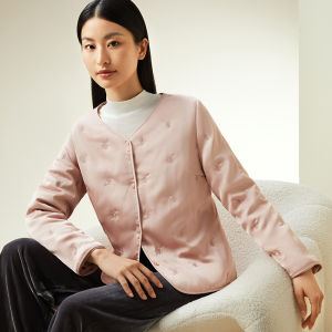 JINSANTA | Silk Long Sleeve Warm Cotton Jacket Soft and Comfortable