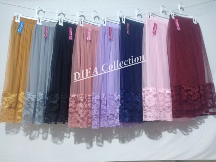 Rok Tutu Tille Plus Renda Anak Anak Dan Dewasa Perempuan Panjang Motif ...